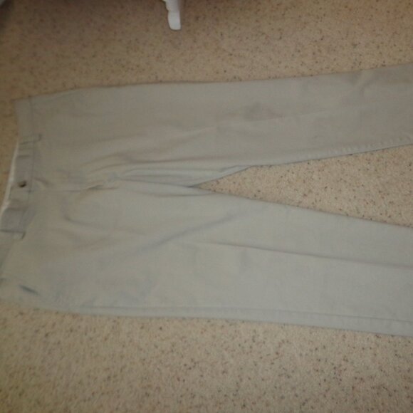 New Croft & Barrow Classic Fit Men's Pants 36X32 Light Khaki Tan Zip/Button - Picture 10 of 11